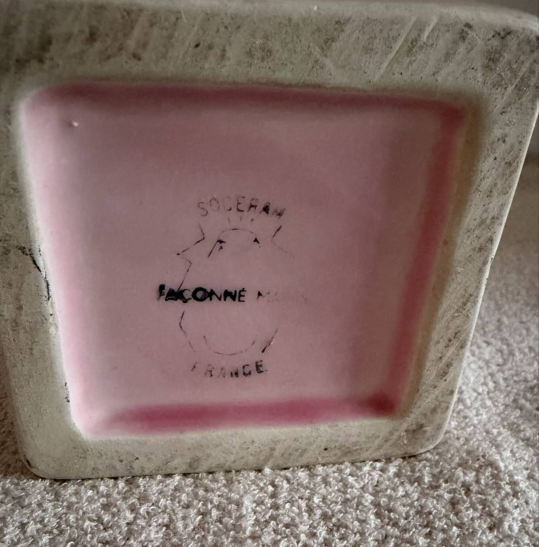 Mid-Century Vintage Pink Ceramic Urn Vase by Soveram France – Hand-Sha