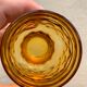 2 vintage glasses pernod anisette amber glass