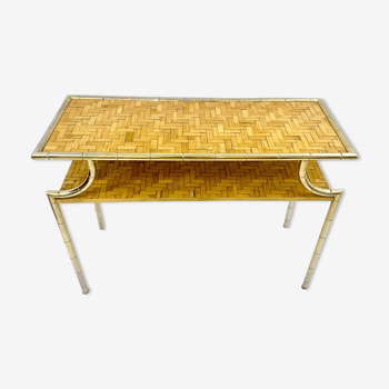 Table en rotin moderne du milieu du siècle