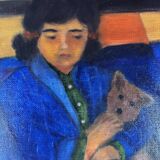 Oil painting on canvas "French Childhood" 1980