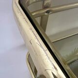 Old golden brass console Italian design Milo Baughman for Morex 1970s vintage