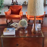 Mid-century earthenware table lamp, France 1950s