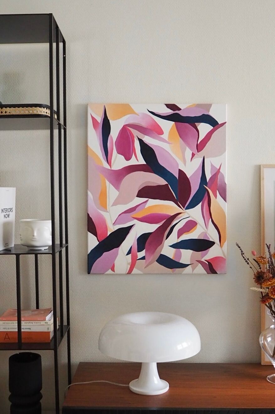 Purple jungle painting