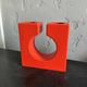 Sele Arte Nove orange ceramic vase, Italy, 1970s