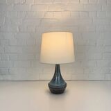 Danish table lamp in blue ceramic, Soholm Stentøj, Scandinavian Denmark