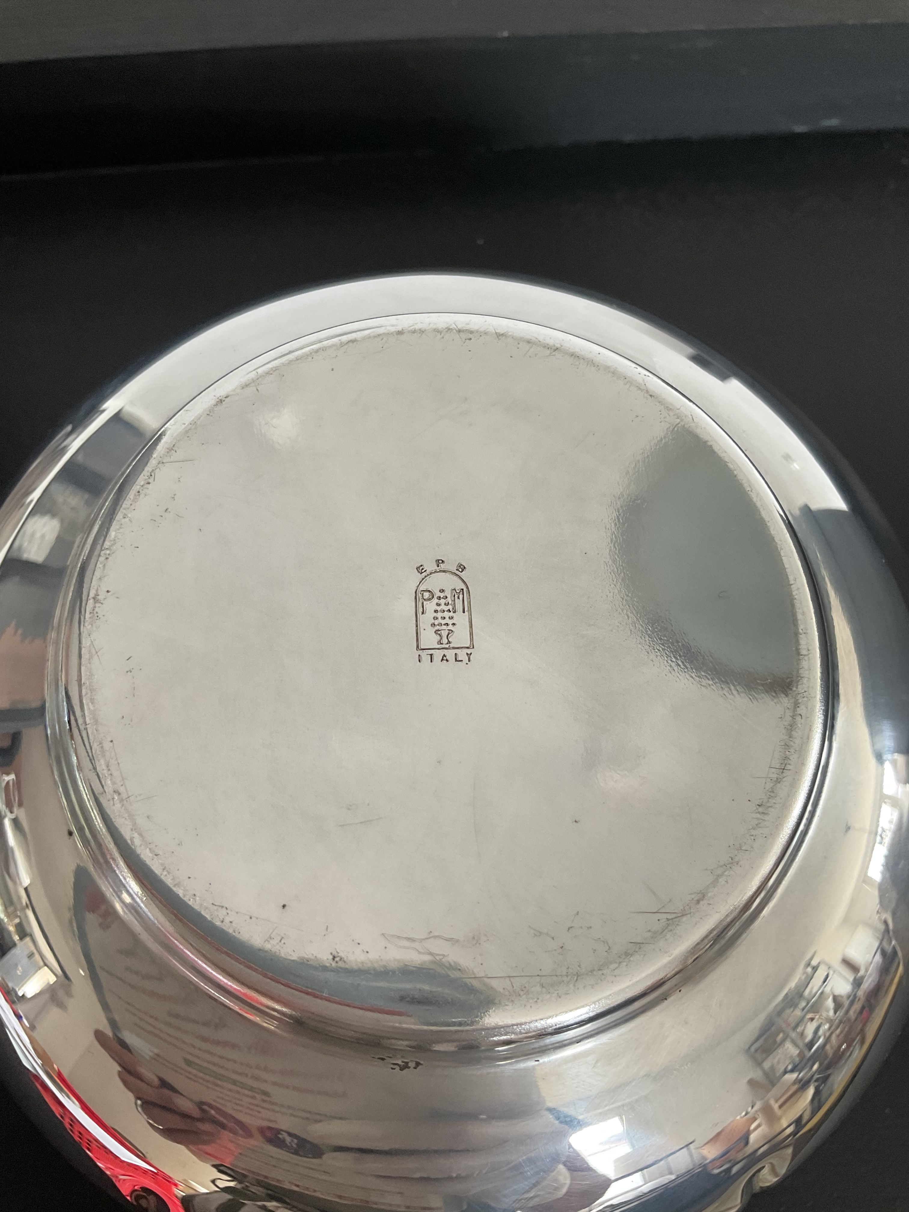 Empty Lotus pocket in silver metal Italy 70s