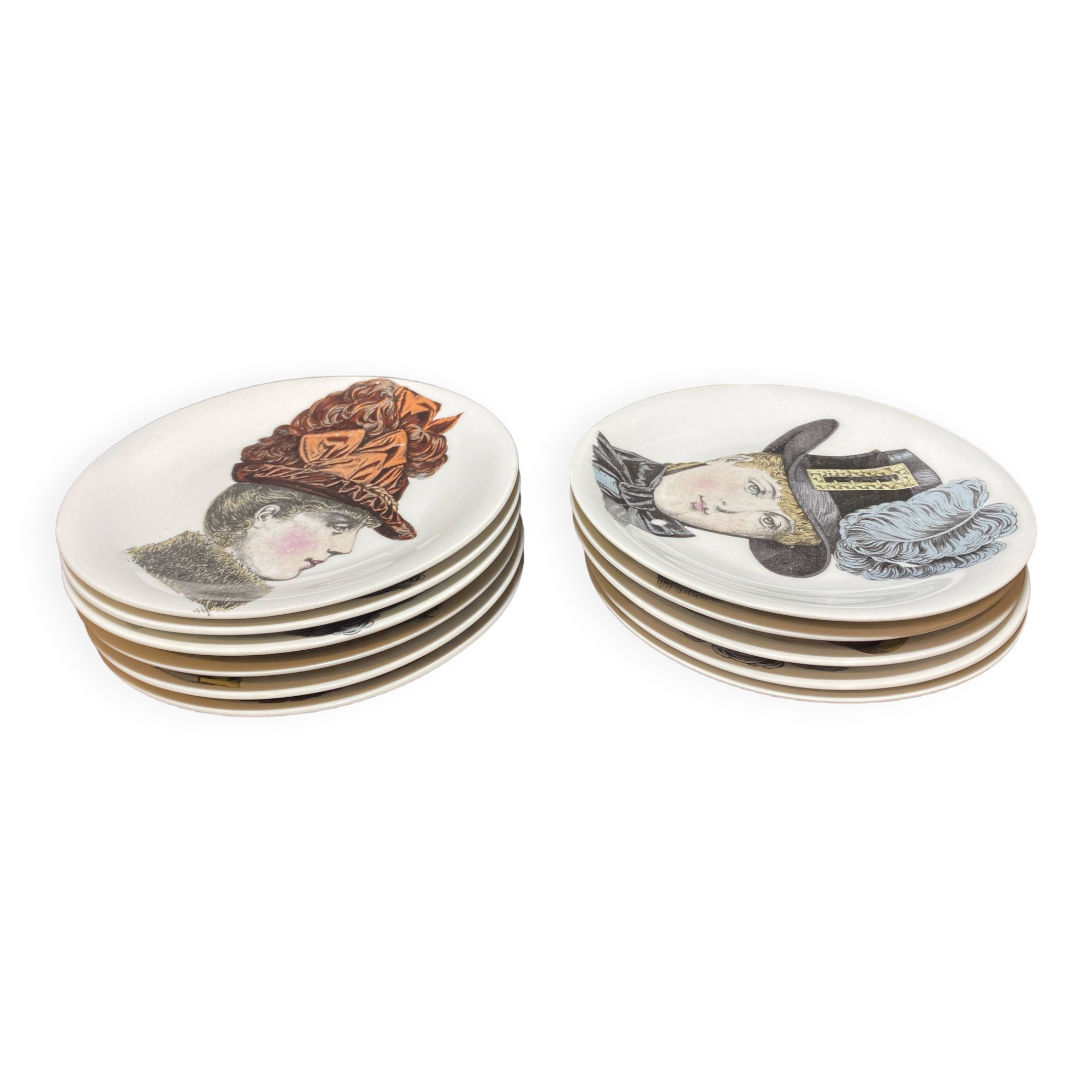 Service de 11 assiettes en porcelaine de paris