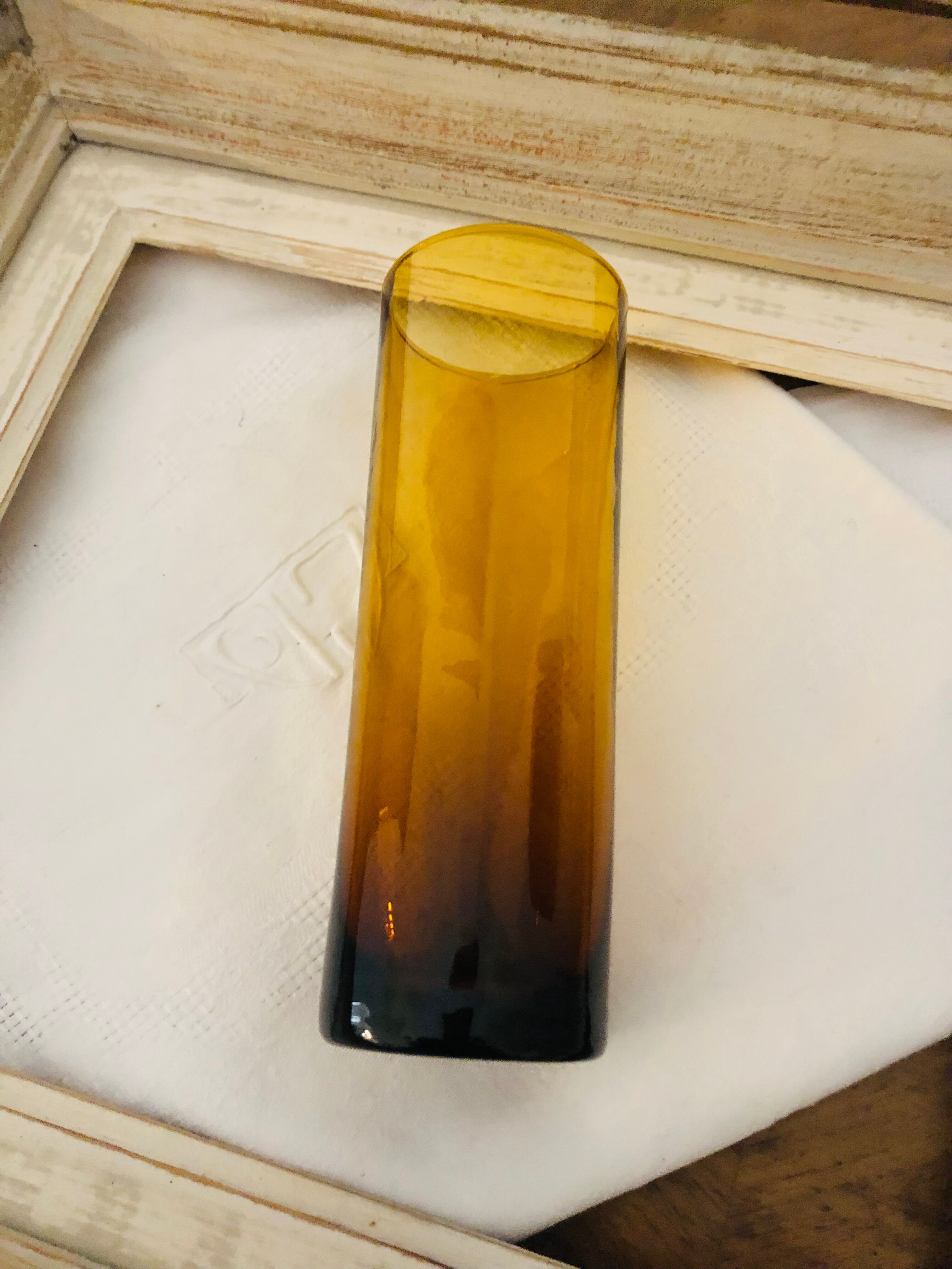 Orange glasses, amber glass long drink