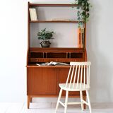 Scandinavian bookcase with writing desk
