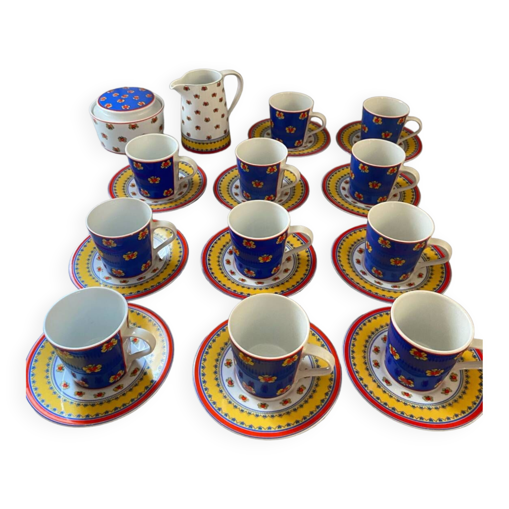 Porcelain coffee service Arles decor solafrance