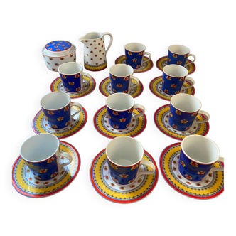 Porcelain coffee service Arles decor solafrance
