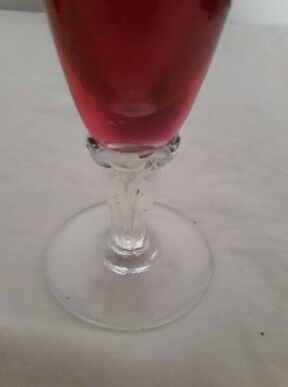 5 engraved glass champagne cups