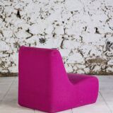 Pink wool armchair, 1970