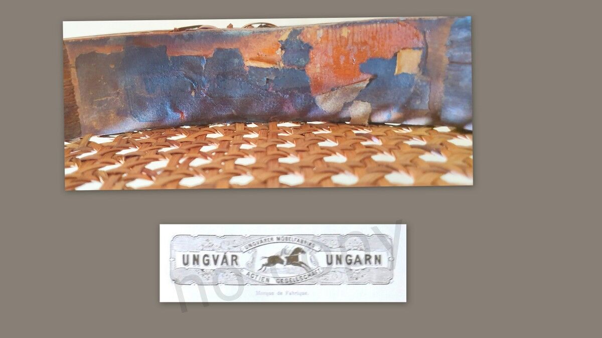 Bistro stool 1900 in curved wood