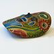 Mexican mask in colored terracotta, 1970s, Mexican