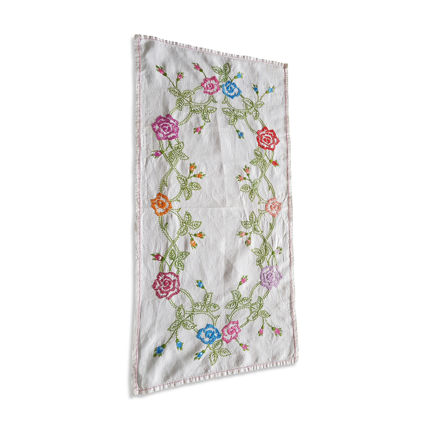 Hand-embroidered placemat