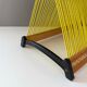 Vintage record stand, vinyl record holder, plattofix germany, yellow 50 records