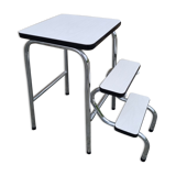 Walking stool feet formica white, 70s