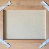 HST painting "Port de Collioure" by Vincent Pulpito + gallery stamp frame