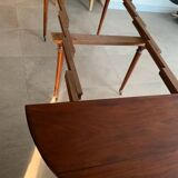 6-foot round mahogany table