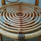 Pair of bamboo chairs and rattan years 70
