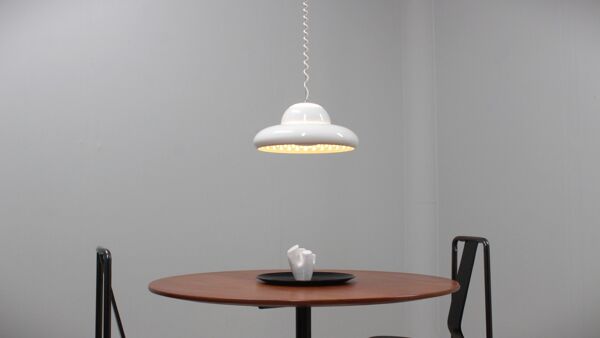 Lampe Suspendue Blanche Fior Di Loto flos Années 1960