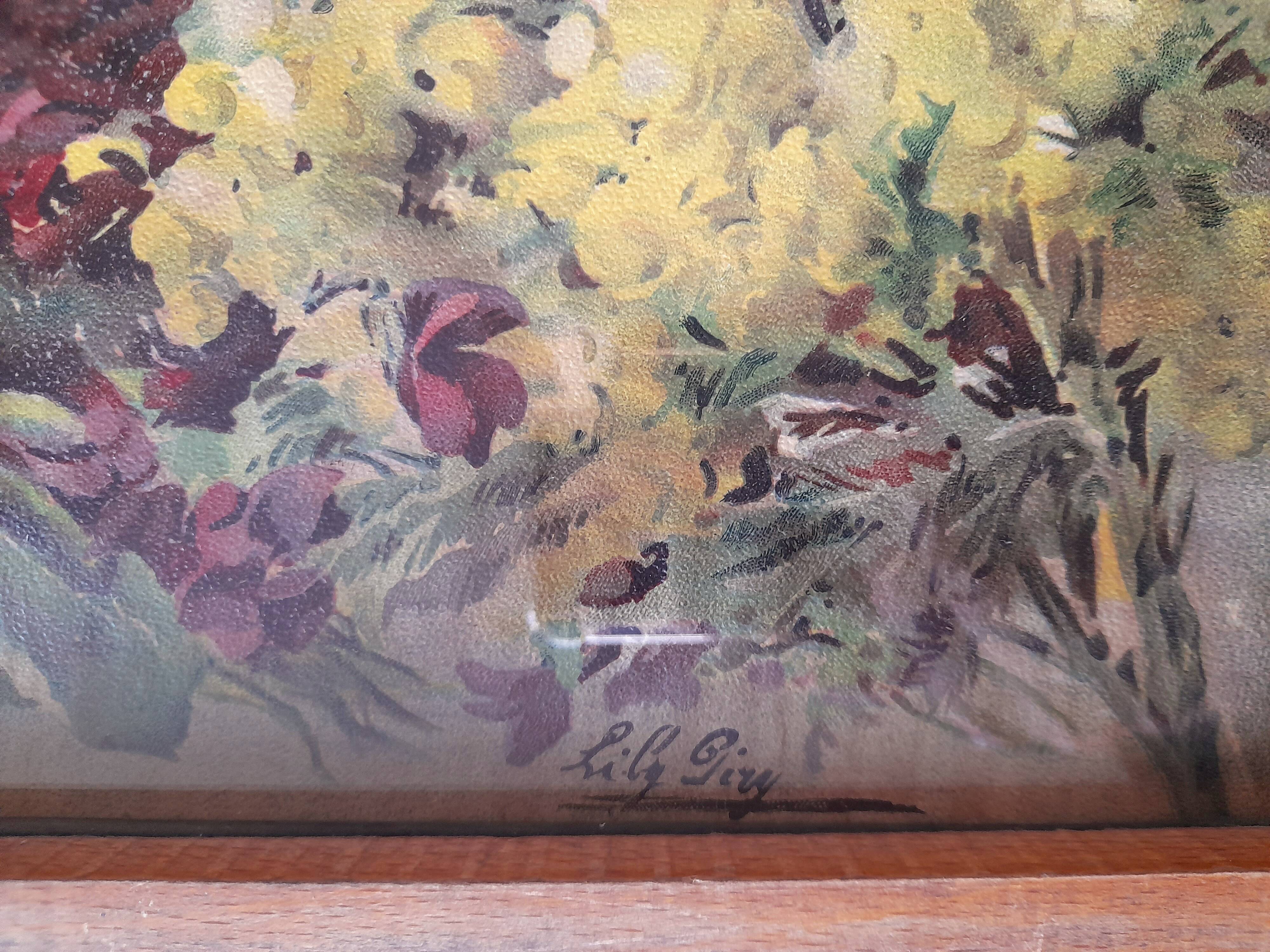 Rectangular serving tray from the 1930s Lily Piry engraving