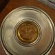 Art Deco yellow moulded glass fruit bowl