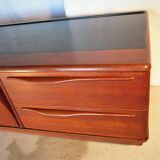 Vintage Scandinavian teak bass row