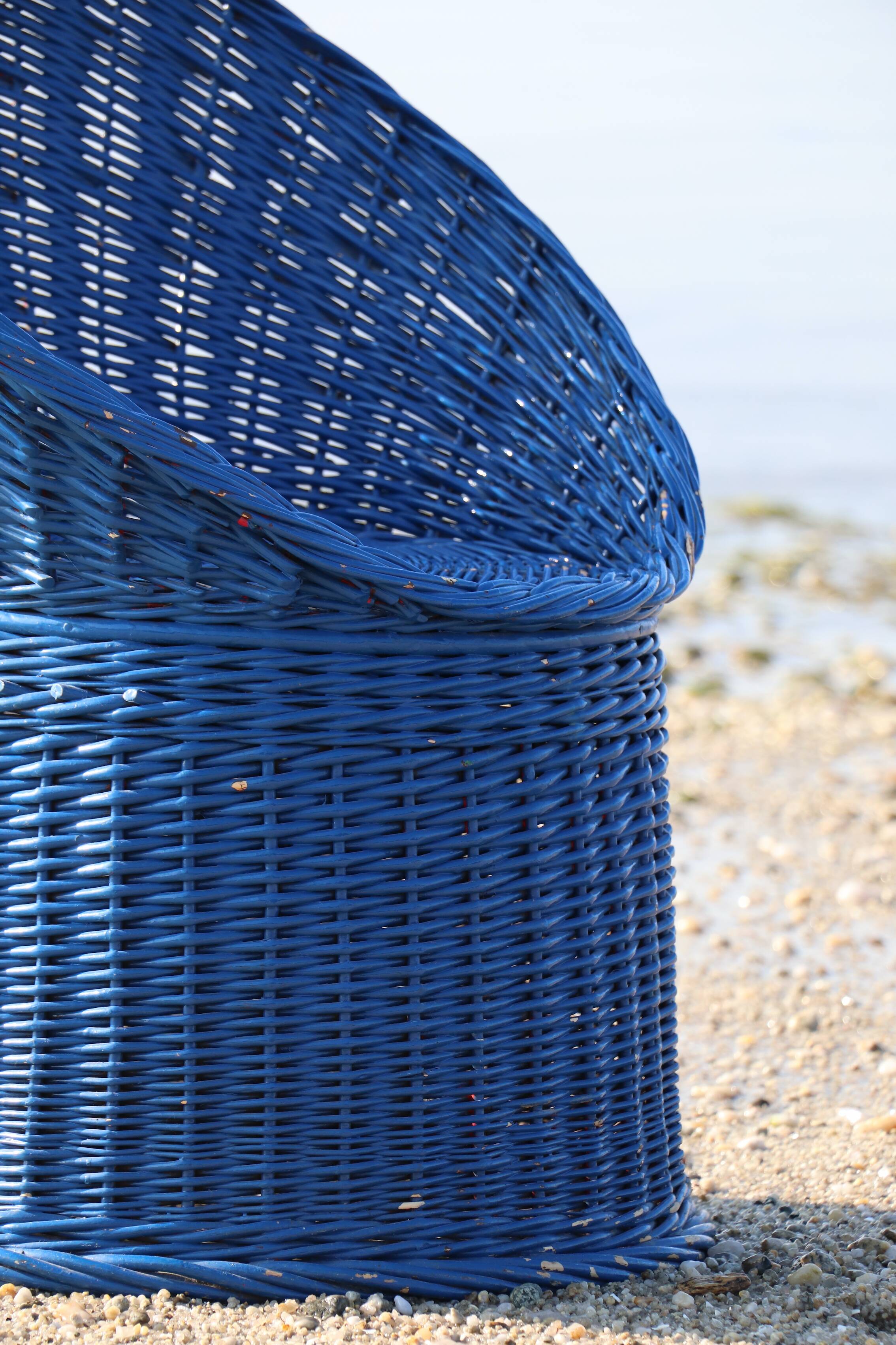 Wicker armchair, basketry – Ouessant - Brittany