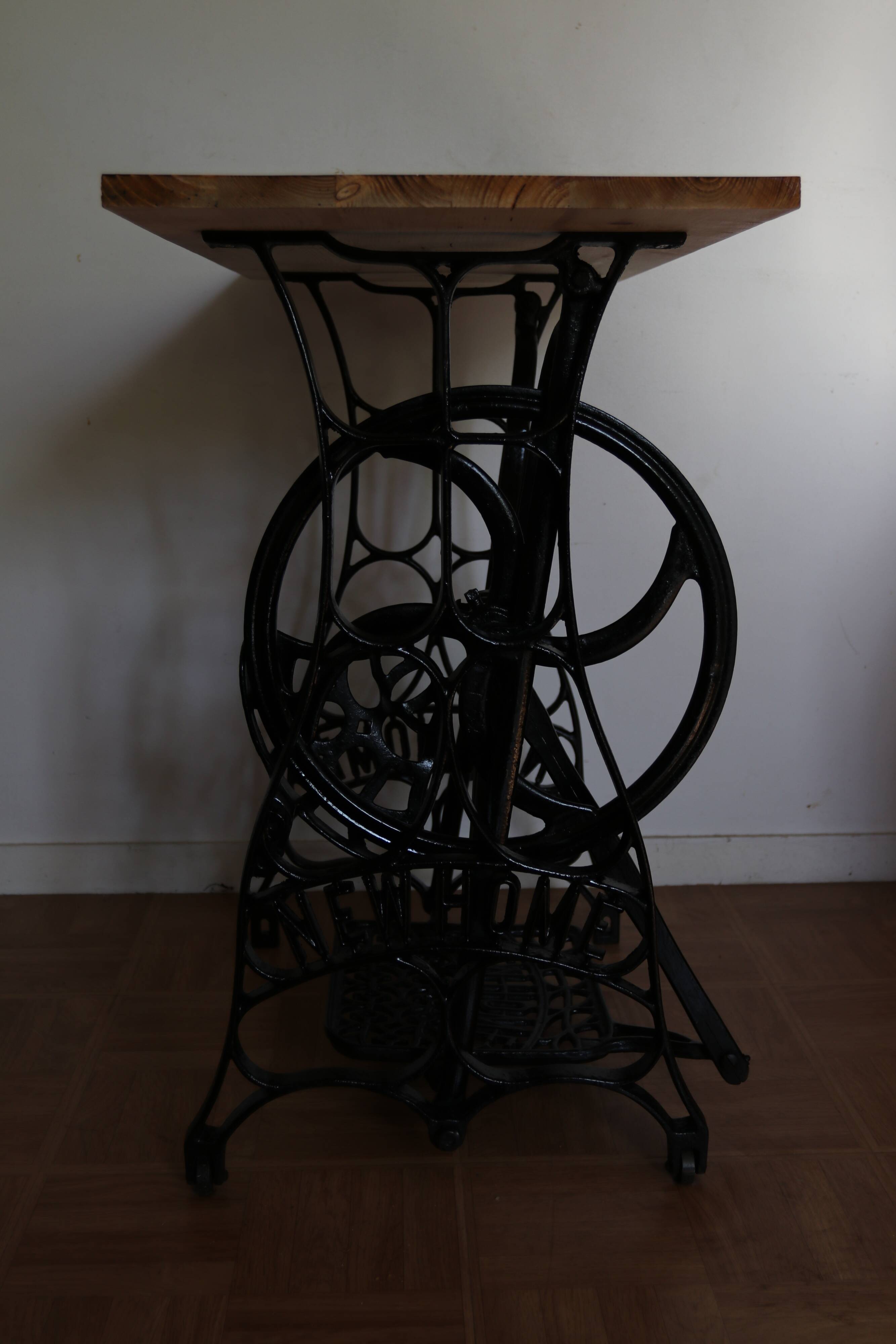 Console with new home sewing machine foot