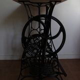 Console with new home sewing machine foot