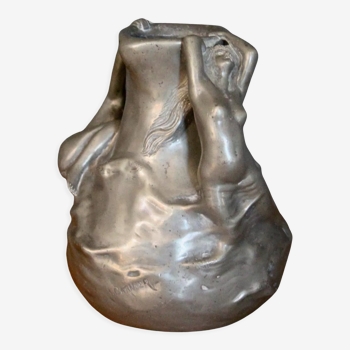 Vase sculptural en bronze de Jean-Garnier