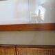 Vintage cane rattan desk with a large top and 5 drawers - 1960s/70s.