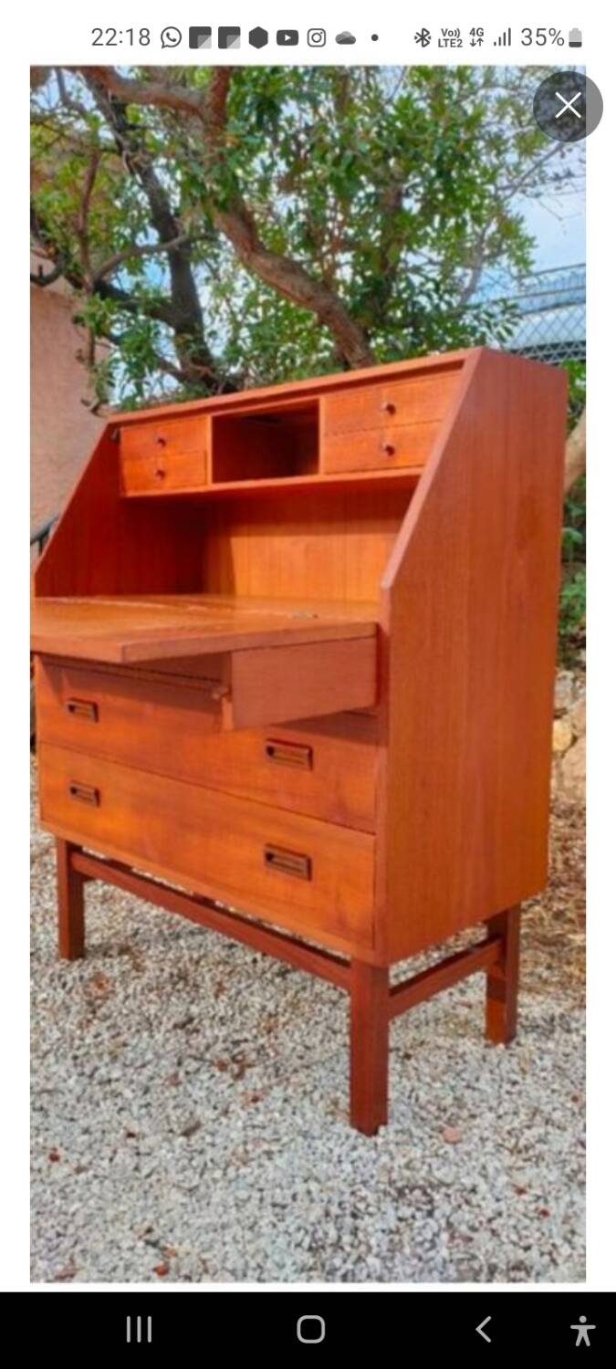 Arne Wahl Iversen Scandinavian secretary desk 1950-70