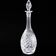 Antique Crystal high Decanter with original Lid with debossed pattern from Sweden early 1900s