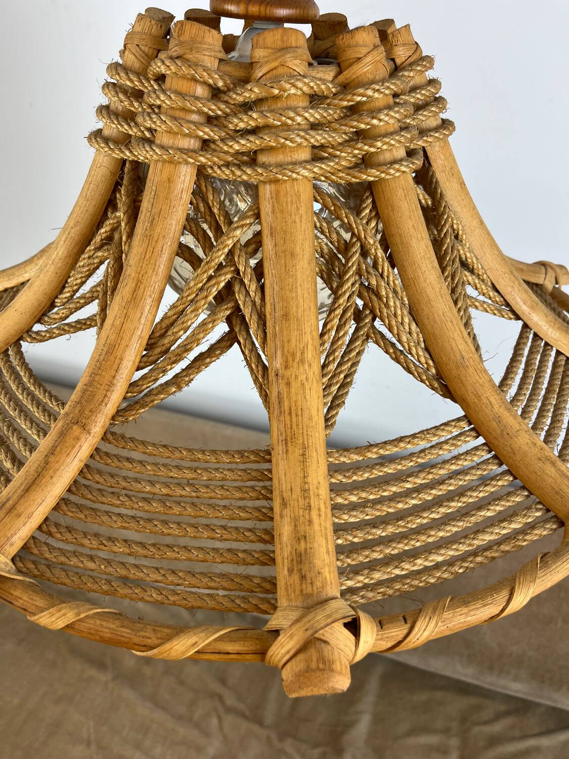 70s rope and rattan suspension