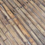 Bamboo and rattan folding table