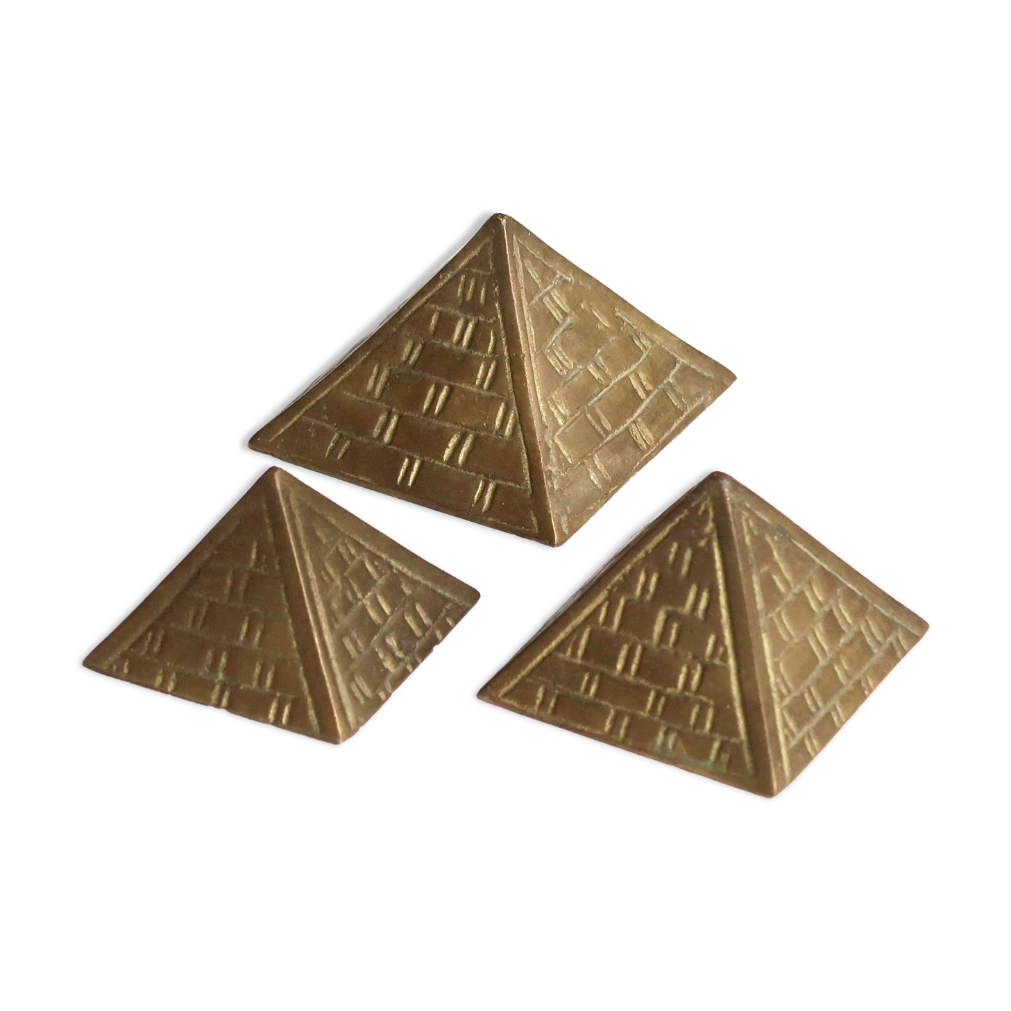 Brass pyramid paper press, 70s