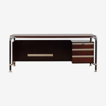 Luisa Parisi for MIM Roma Urio executive desk in rosewood, Italy, 1950s