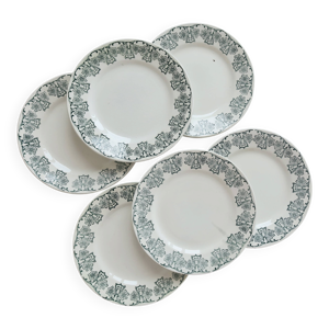6 assiettes à dessert