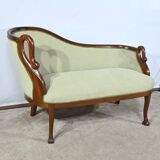 Small Mahogany Backsplash Daybed, Return from Egypt Style – Early 20th Century