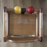 Gärsnäs high chair "robust" made of solid beech wood and leather.