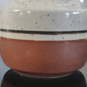 Vintage ceramic set – Jug & 4 footed glasses 70s - Korea