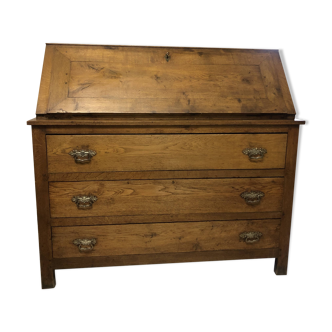 Solid wood secretary chest of drawers