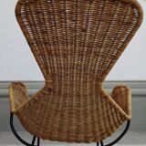 pair of Italian wicker chairs