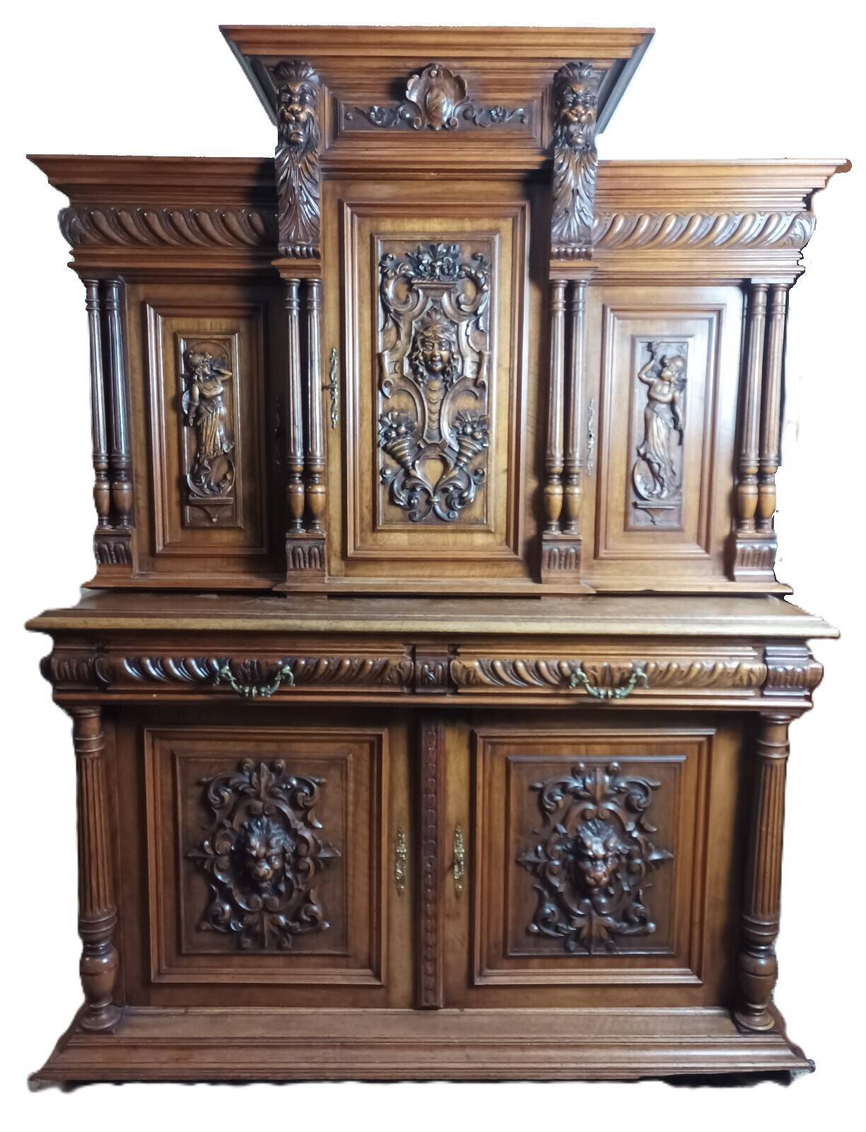 19th Century Walnut Renaissance Buffet