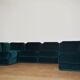 Fauteuils en Chenille de Seven Salotti, 1970s, Set de 5