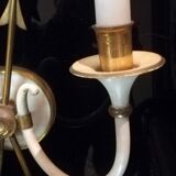 Pair of bronze arrow sconces