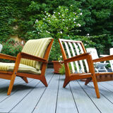 Pair of teak armchairs early 1950s